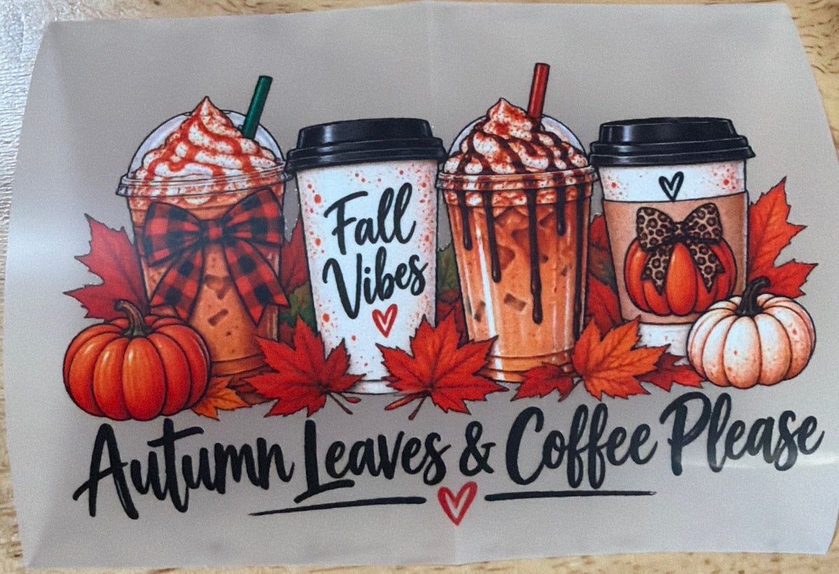 Autumn Leaves & Coffee Please Trucker Hat