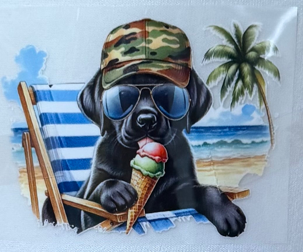 Dog Eating Ice Cream Trucker Hats