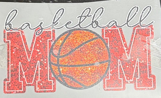 Hat DTF Print featuring the words 'be like a MOM' with an orange basketball graphic replacing the letter O.