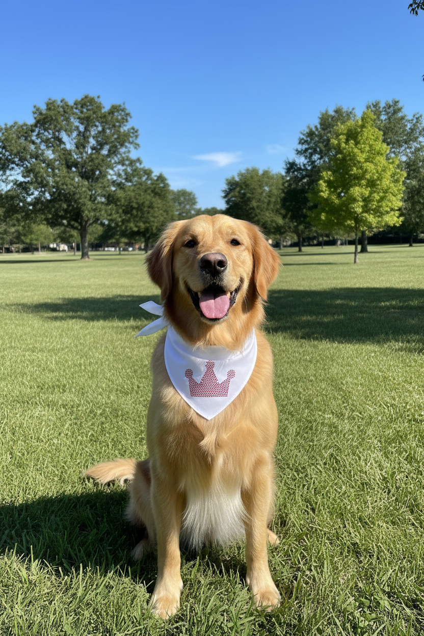 Dog Bandana - Crown Spangle