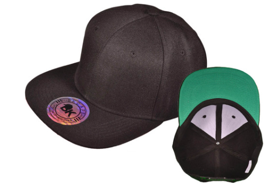 ACME Embroidered Logo - Flat Bill Vintage Snapback - Black & Neon Green