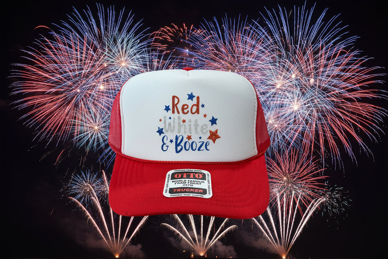Red, White & Booze Trucker Hat