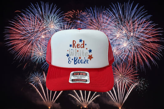Red, White & Booze Trucker Hat