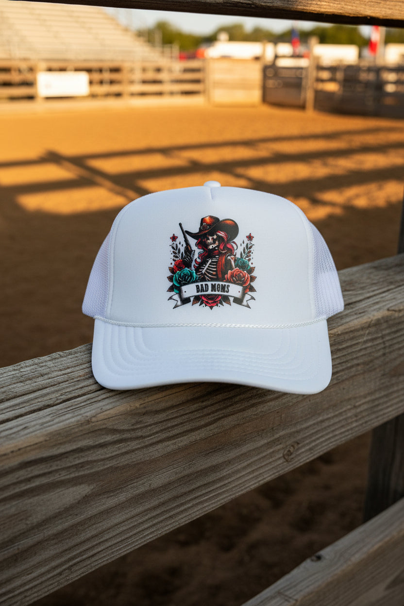 Bad Moms Country Skeleton Trucker Hat