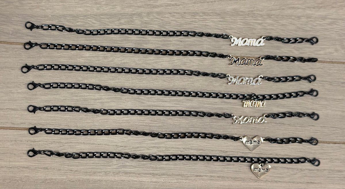 Black MAMA hat chains.