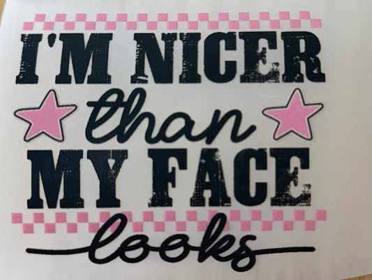 I am Nicer Than My Face Looks Trucker Hat