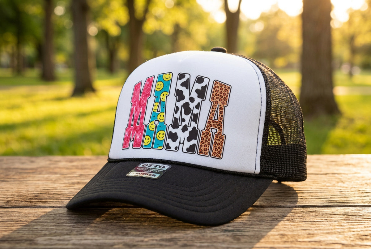 MAMA - Sparkle & Sass Trucker Hat