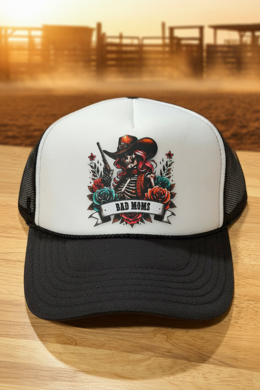 Bad Moms Country Skeleton Trucker Hat