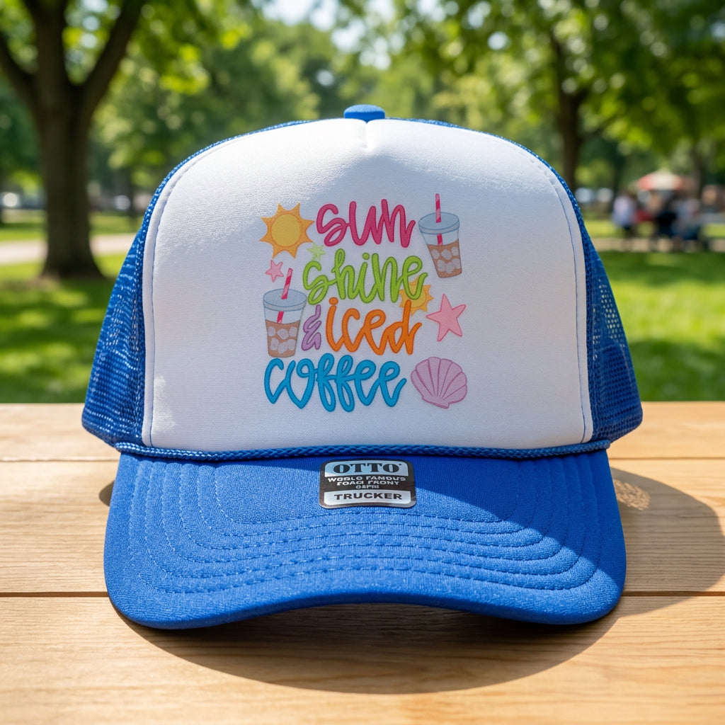 Sunshine & Iced Coffee Trucker Hat