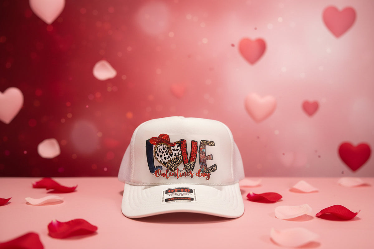 Love Valentines Day Trucker Hat