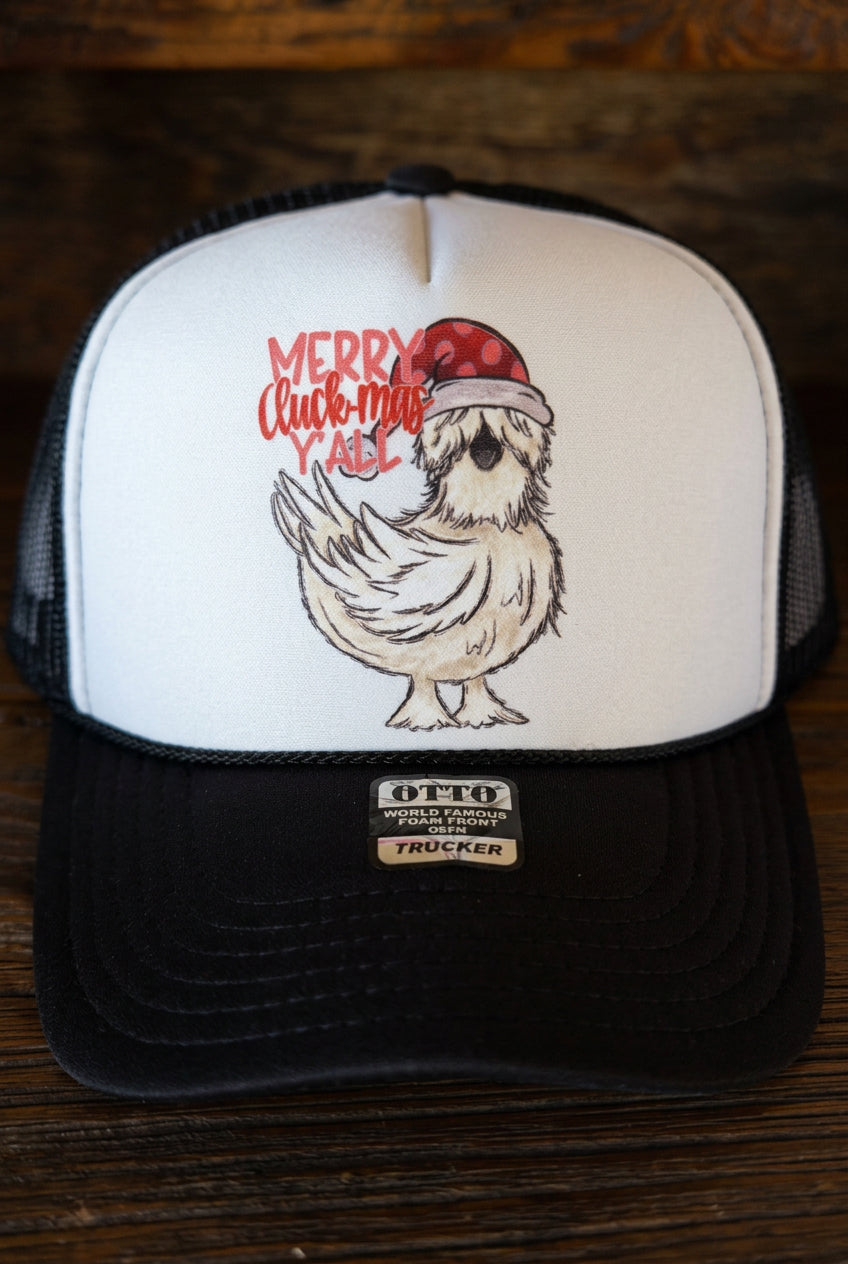 Merry Cluckmas Y'All Trucker Hats