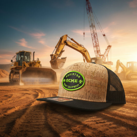 ACME Radiator & Heavy Equipment Embroidered Patch - OTTO Cork Square Flat Visor - Black