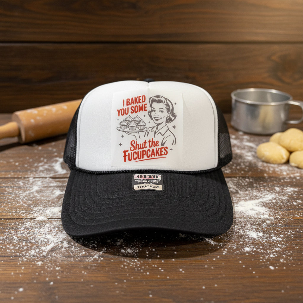I Baked You Some Shut the Fucupcakes Trucker Hat