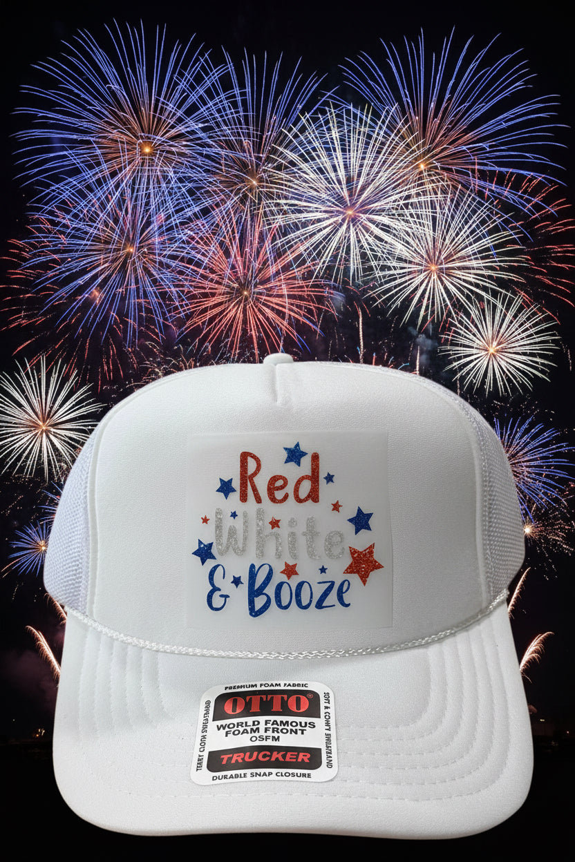 Red, White & Booze Trucker Hat