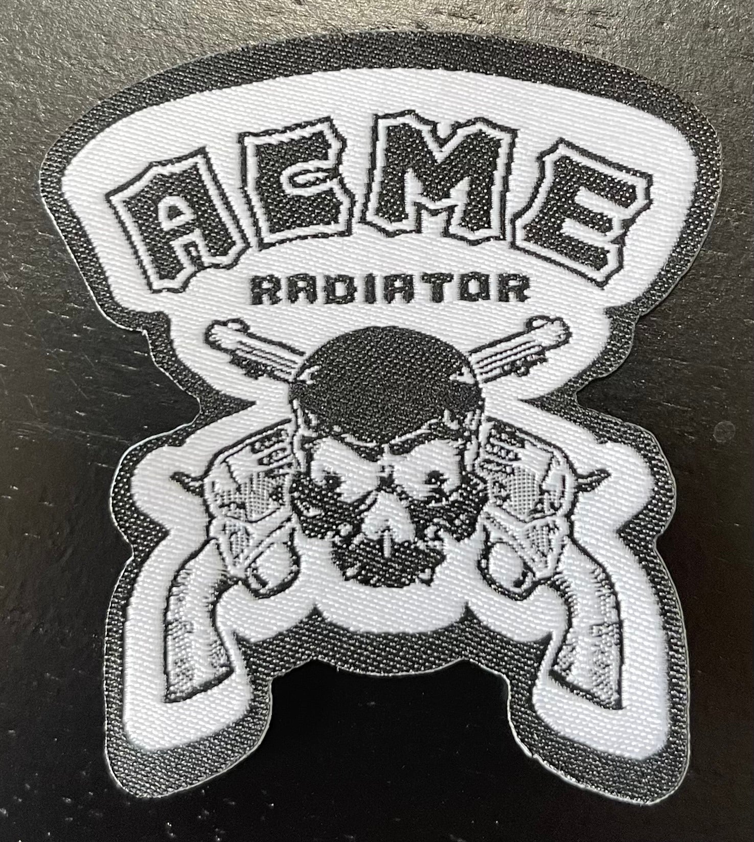 ACME Radiator Skull & Guns Iron on Woven Patch – Acme Custom Apparel