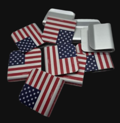 Hat Clip - Distressed UV Printed Flag