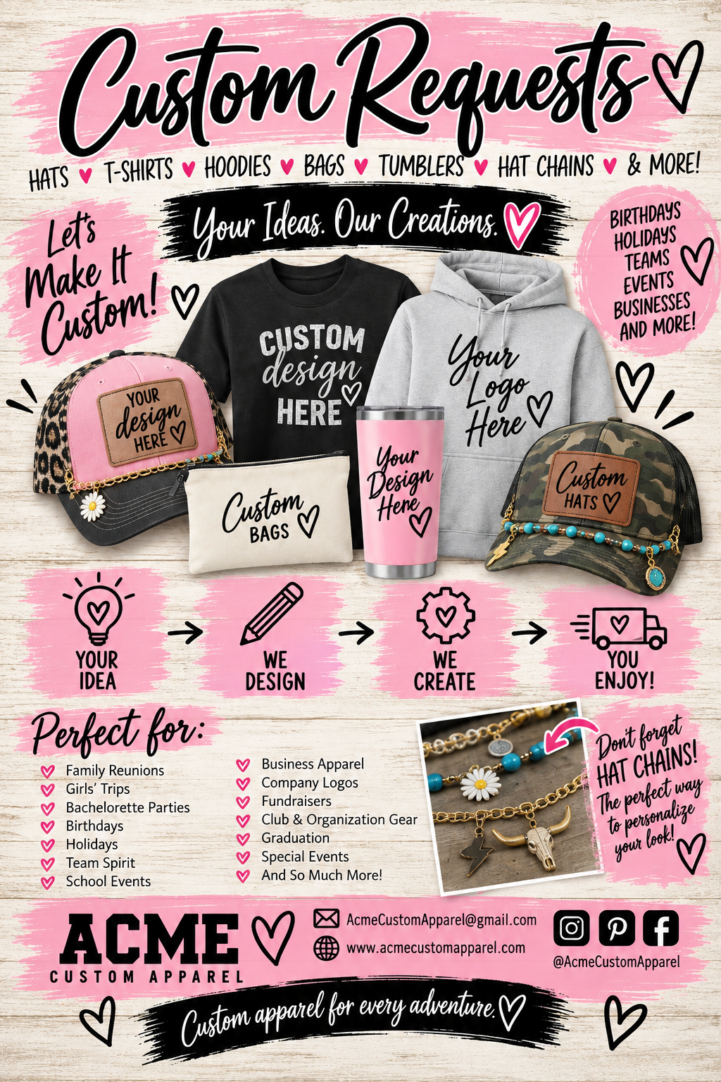 CUSTOM REQUESTS | Your Idea, Made by ACME.