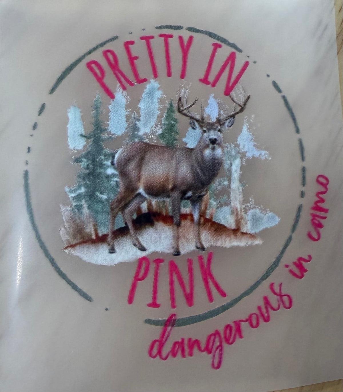 Pretty in Pink Dangerous in Camo Trucker Hat