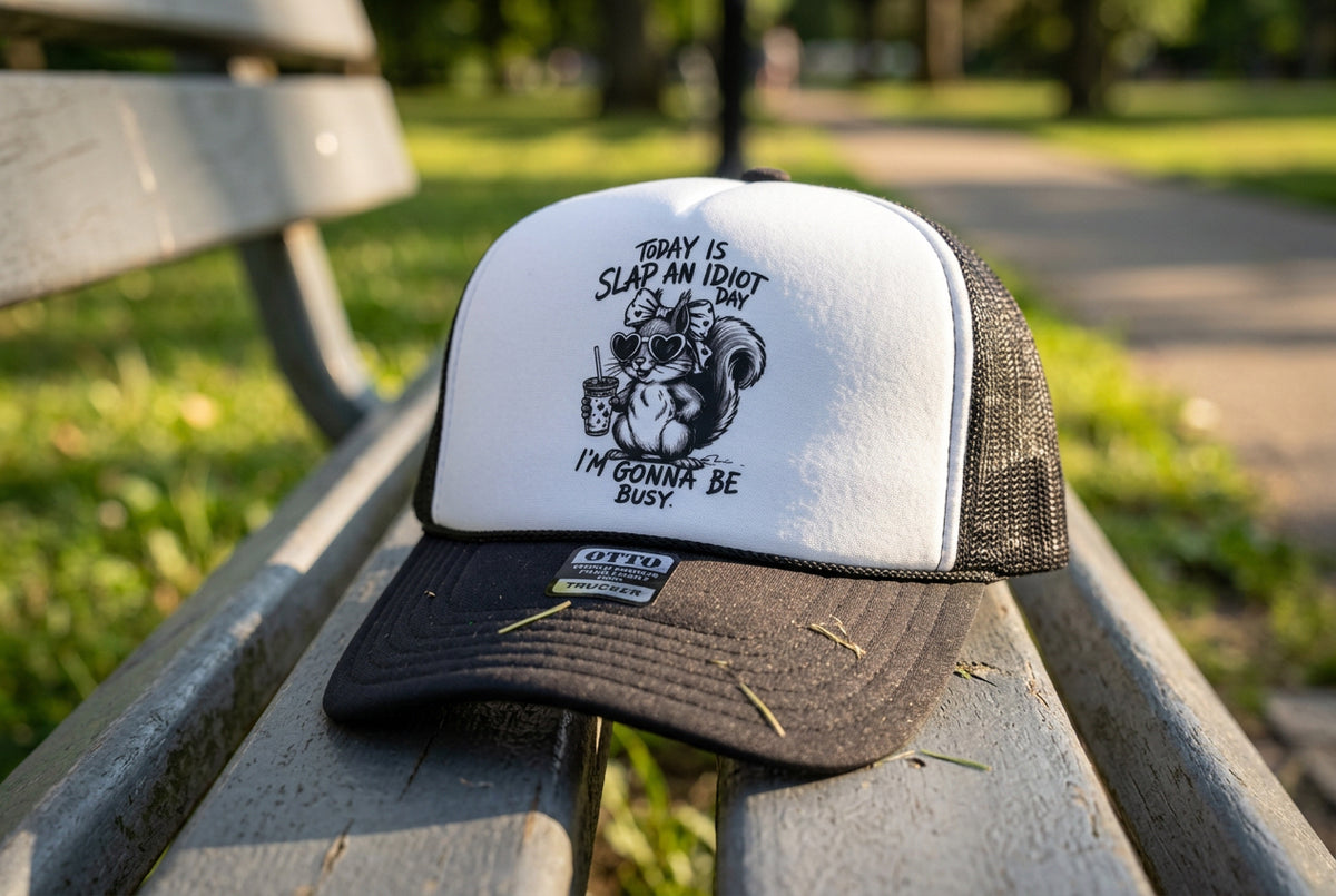 Today Is Slap An Idiot Day Trucker Hat