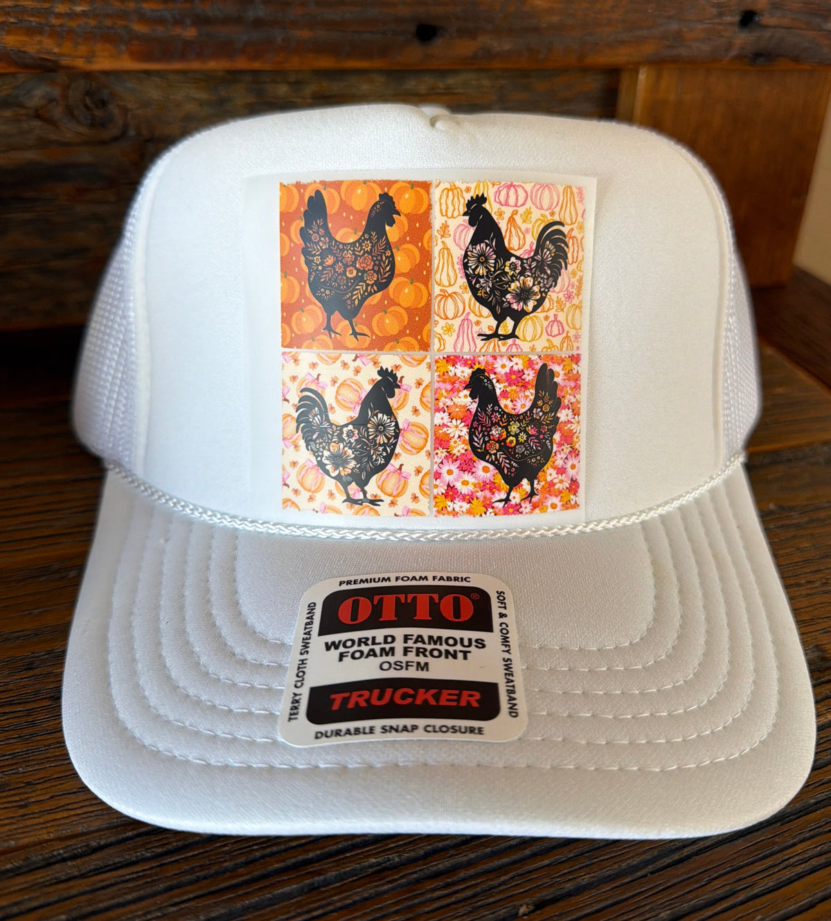 Floral Chicken Trucker Hat