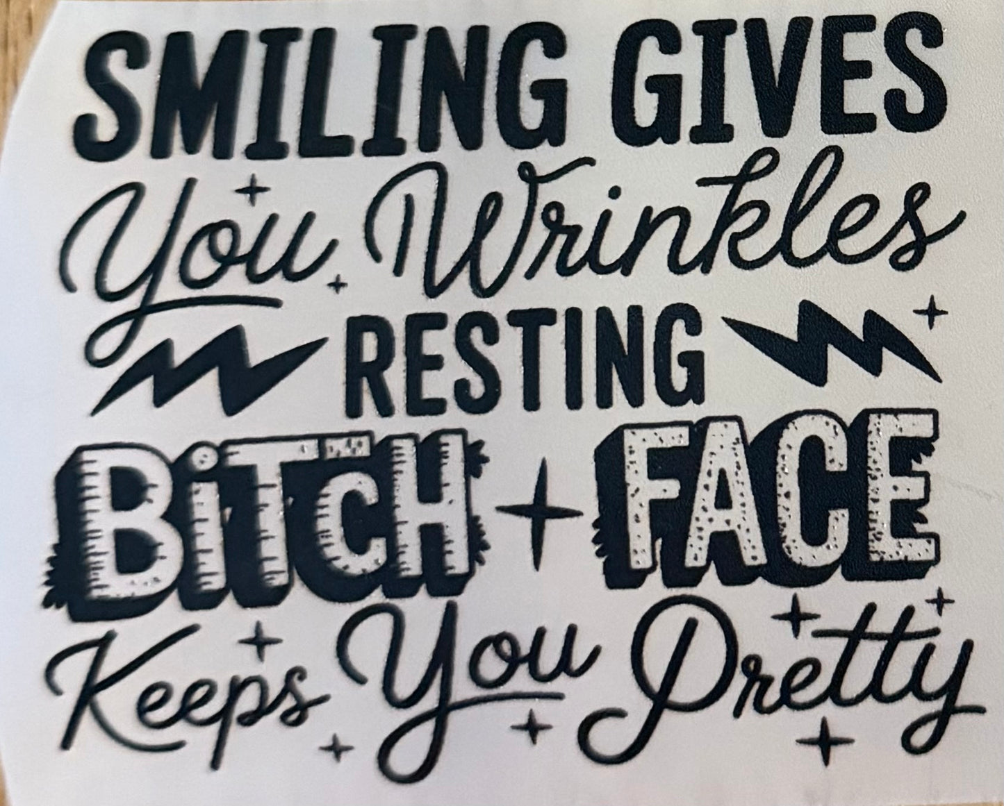 Smiling Gives You Wrinkles, Resting B*itch Face Keeps You Pretty Trucker Hat