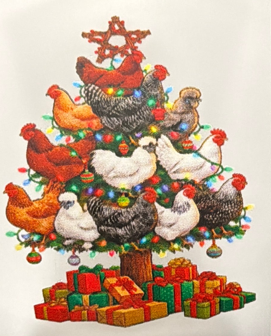 Chicken Christmas Tree Trucker Hat