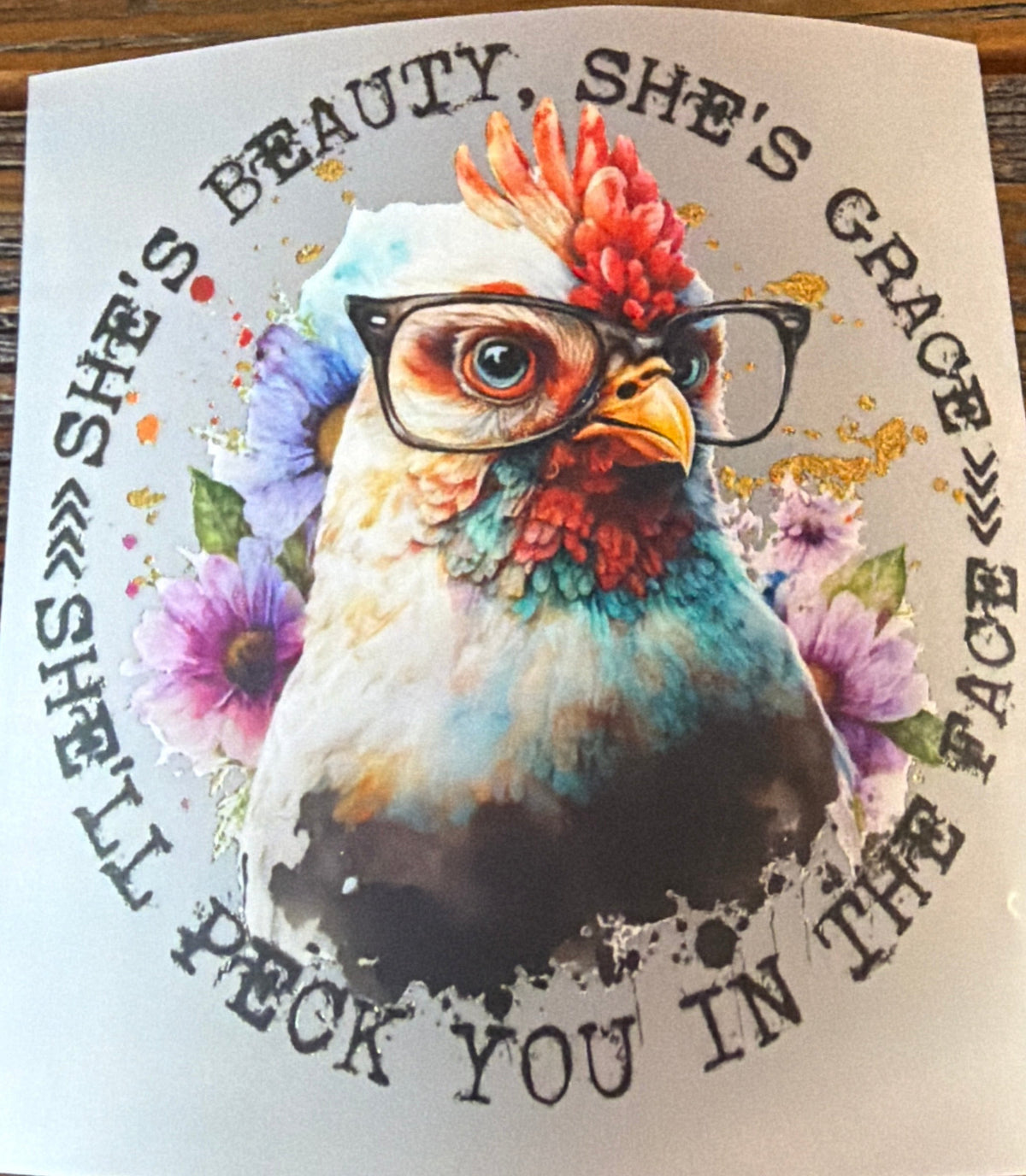 She's Beauty, She's Grace, She Will Peck You in the Face Trucker Hat