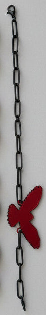 A collection of football hat chains