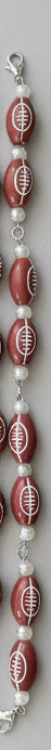 A collection of football hat chains.
