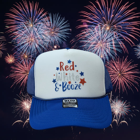 Red, White & Booze Trucker Hat