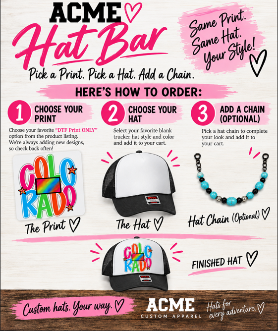 ACME Hat Bar | Build Your Own Trucker Hat